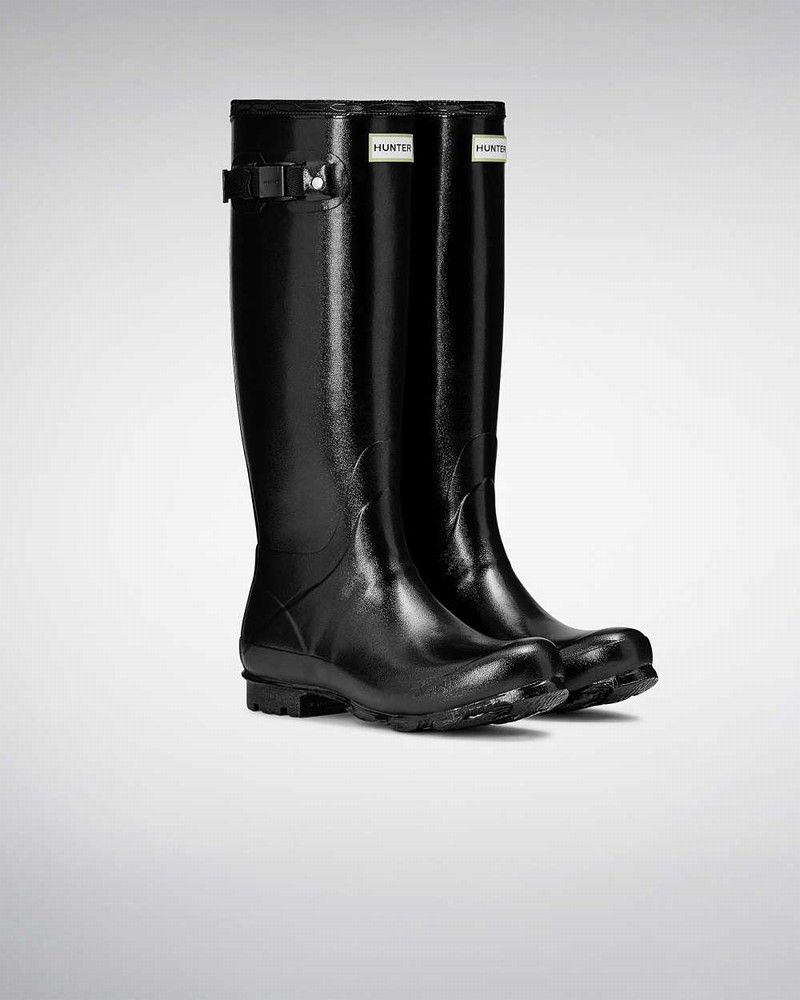 Hunter Norris Field Women Rain Boots Black | 671185715