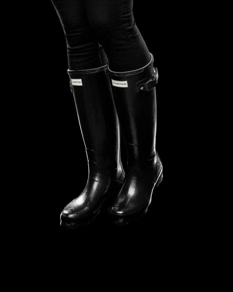 Hunter Norris Field Women Rain Boots Black | 671185715