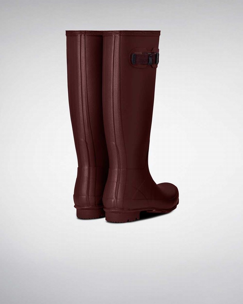 Hunter Norris Field Women Rain Boots Burgundy | 615478543