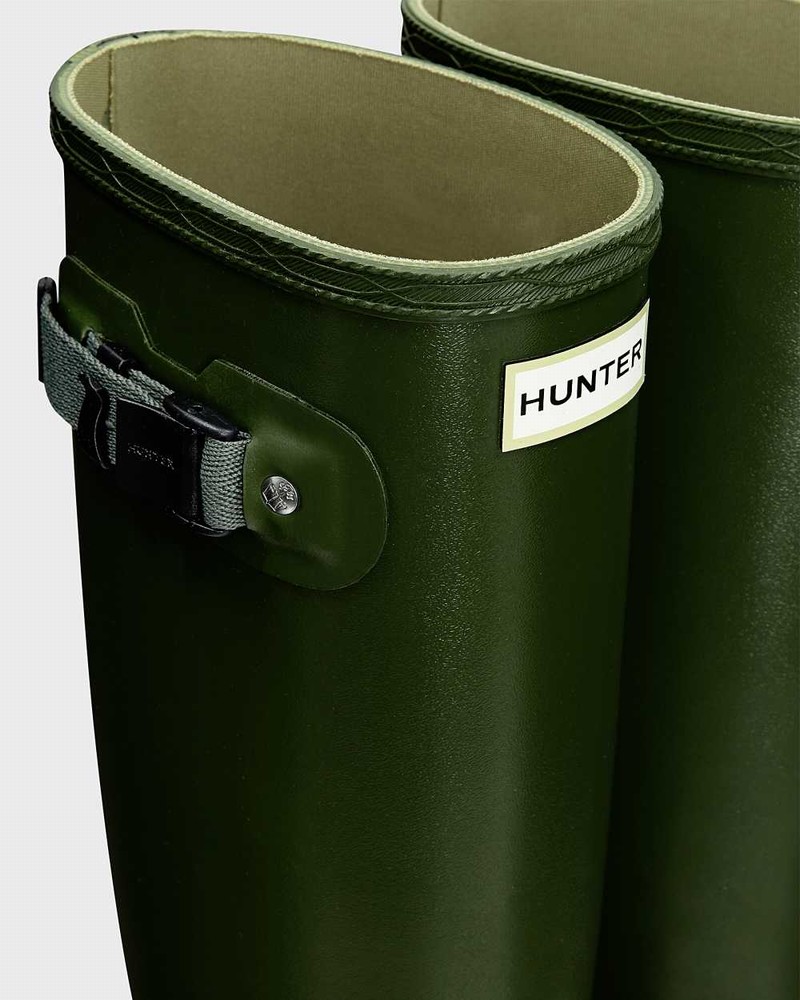 Hunter Norris Field Women Rain Boots Green | 377897246