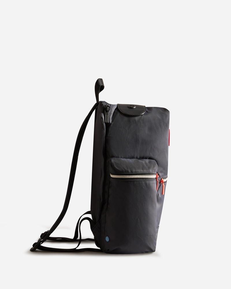 Hunter Nylon Large Topclip Men Backpacks Navy | 820320297