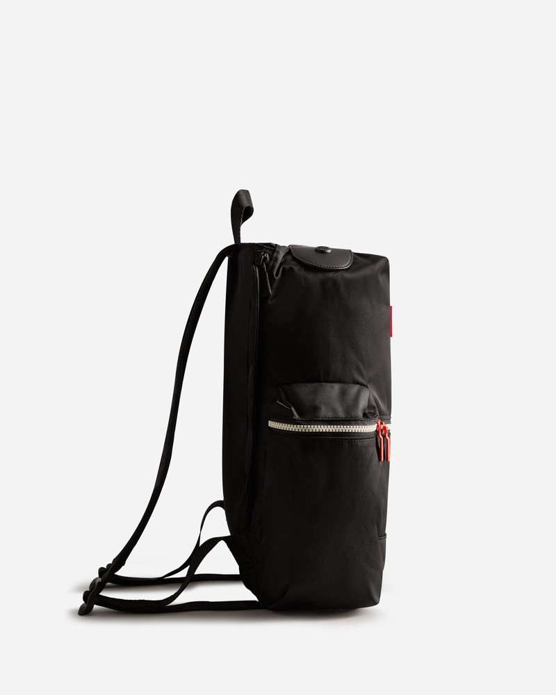 Hunter Nylon Large Topclip Men Backpacks Black | 331892787