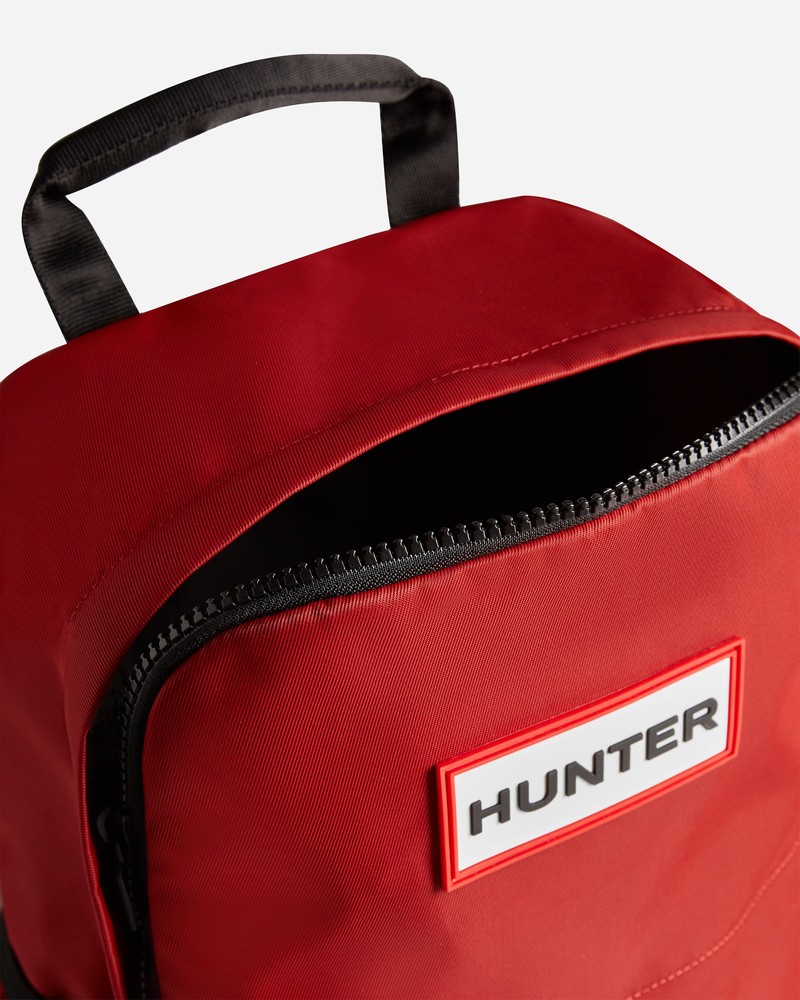 Hunter Nylon Men Backpacks Red | 876622696
