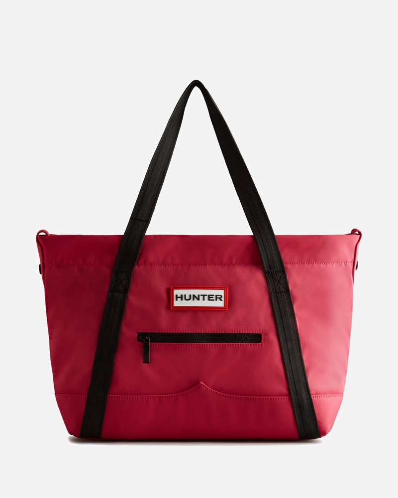 Hunter Nylon Midi Topclip Women Tote Bags Red | 694743969