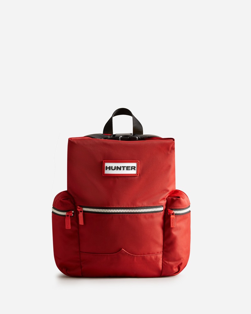 Hunter Nylon Mini Topclip Men Backpacks Red | 759901846