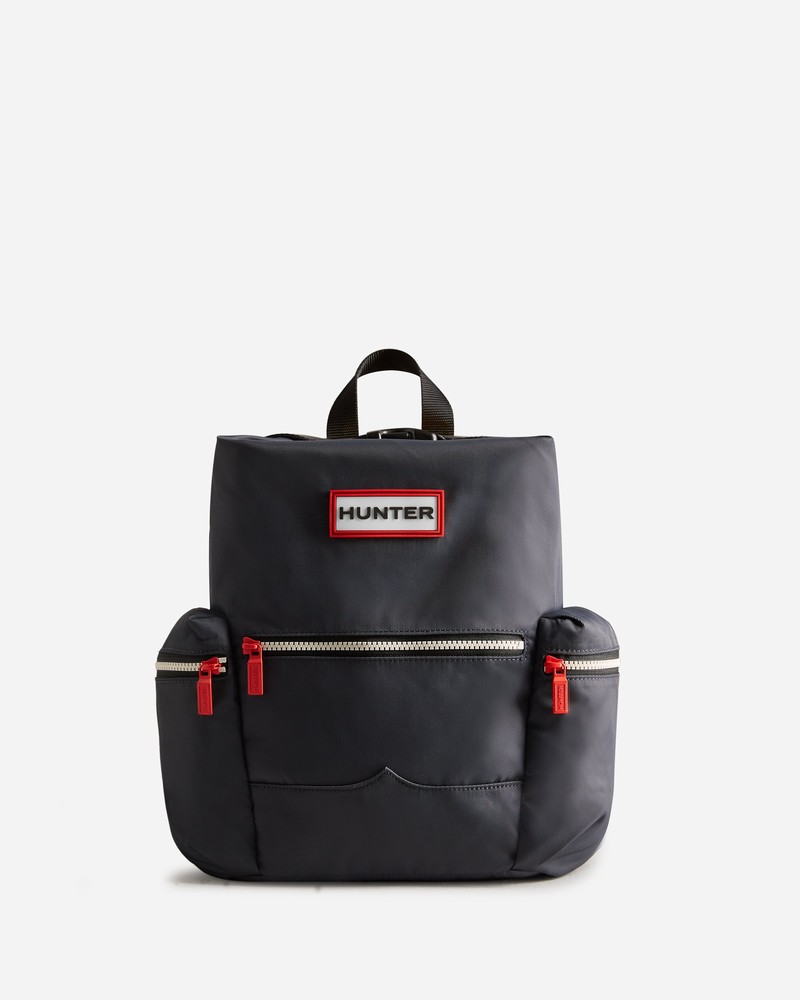 Hunter Nylon Mini Topclip Men Backpacks Navy | 621506699