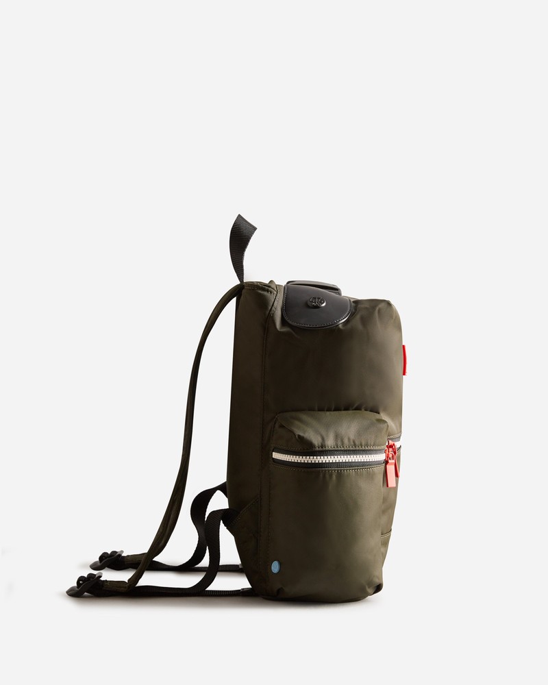 Hunter Nylon Mini Topclip Men Backpacks Olive | 700097915