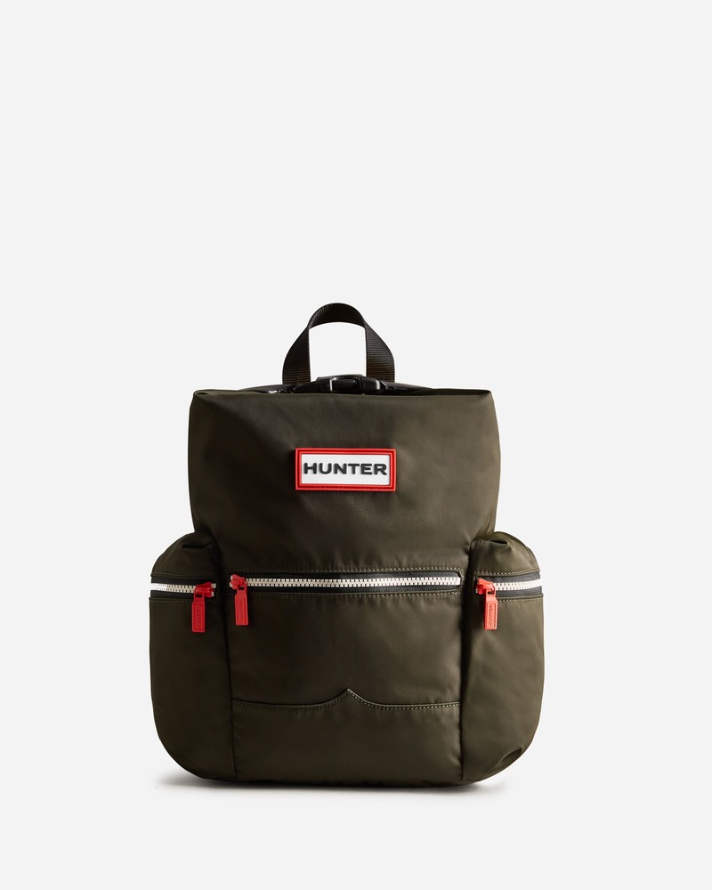Hunter Nylon Mini Topclip Men Backpacks Olive | 700097915