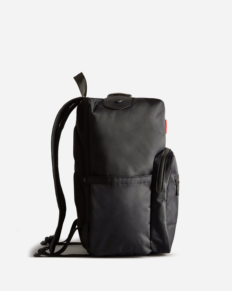 Hunter Nylon Pioneer Large Topclip Men Backpacks Black | 670774329