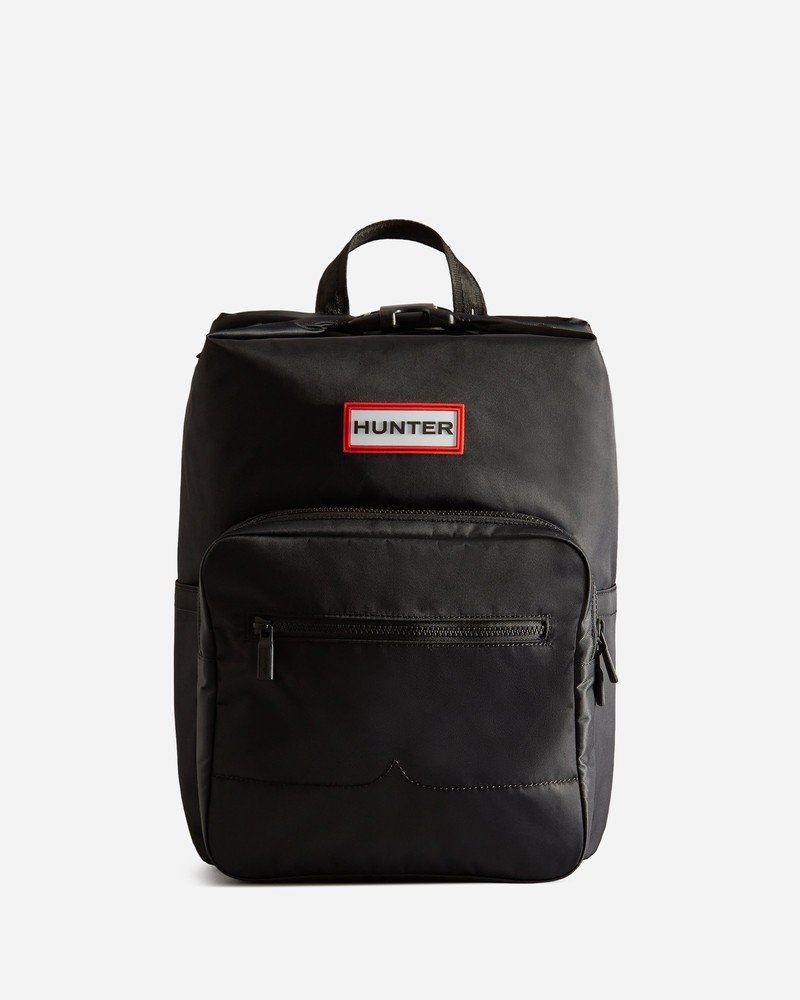 Hunter Nylon Pioneer Large Topclip Men Backpacks Black | 670774329