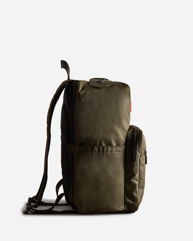 Hunter Nylon Pioneer Large Topclip Men Backpacks Olive | 491324630