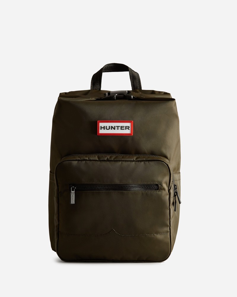 Hunter Nylon Pioneer Large Topclip Men Backpacks Olive | 491324630