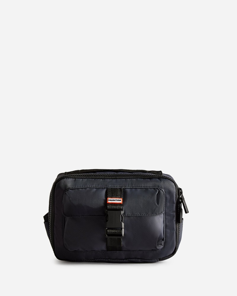 Hunter Nylon Three-Way Top Clip Women Crossbody Bags Black | 644729405