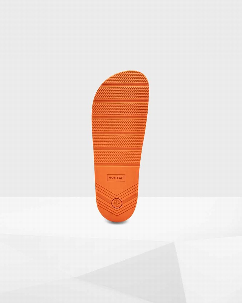 Hunter Original Adjustable Men Slides Orange | 384362045