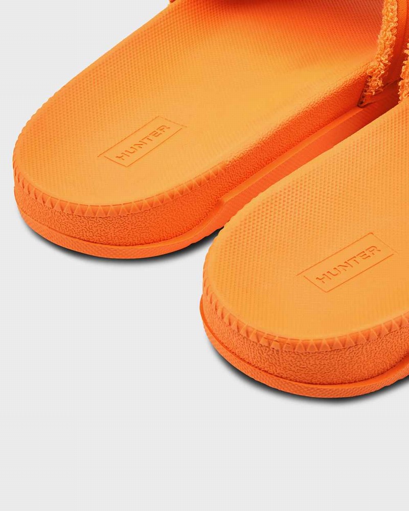 Hunter Original Adjustable Men Slides Orange | 384362045