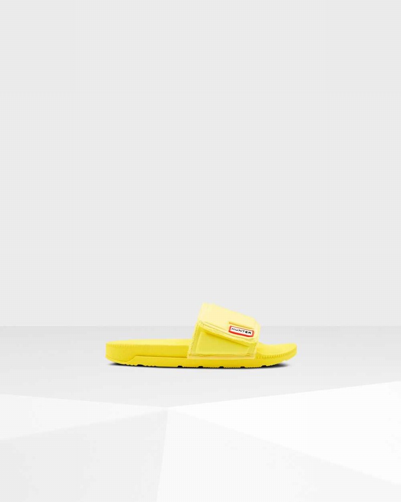 Hunter Original Adjustable Women Slides Yellow | 293572509