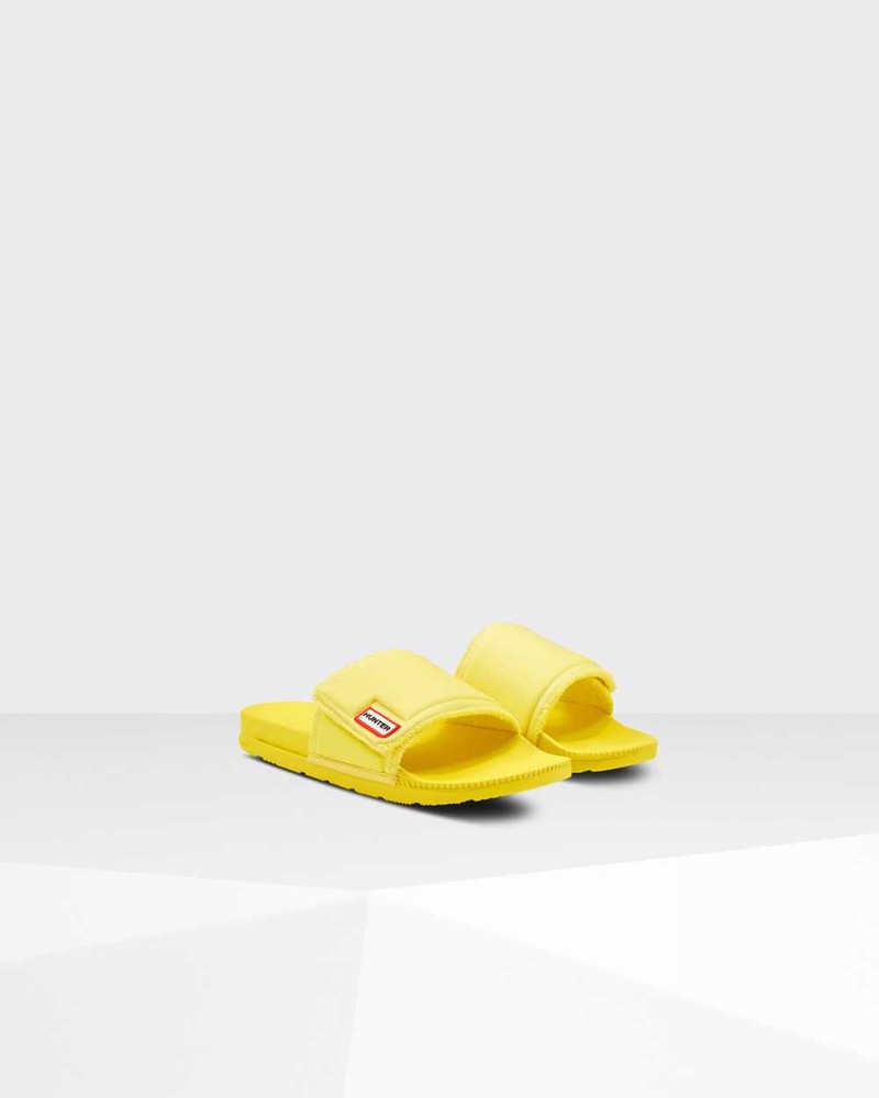Hunter Original Adjustable Women Slides Yellow | 293572509