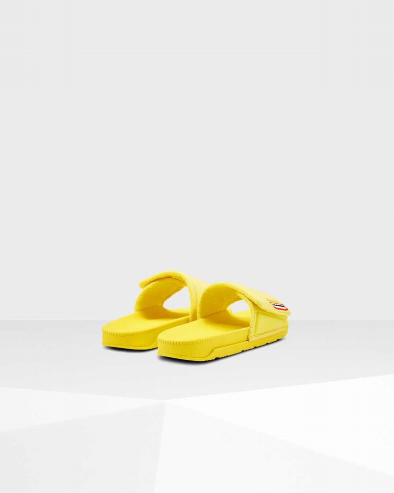 Hunter Original Adjustable Women Slides Yellow | 293572509