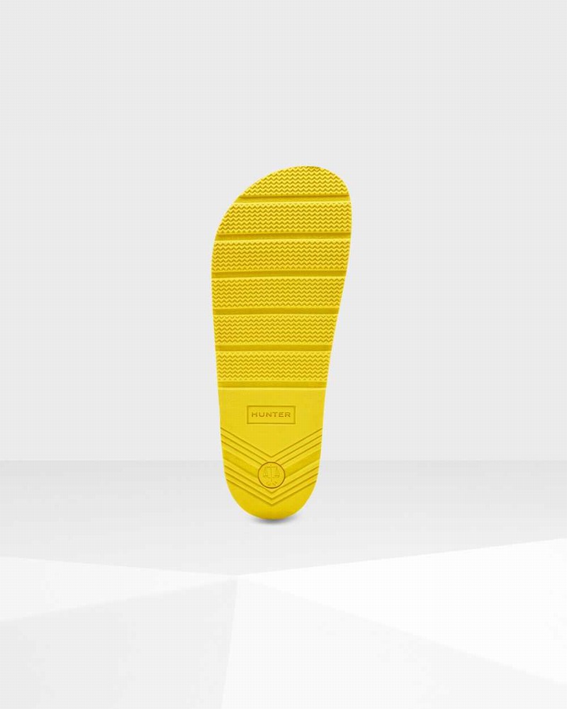 Hunter Original Adjustable Women Slides Yellow | 293572509