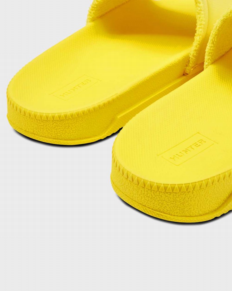 Hunter Original Adjustable Women Slides Yellow | 293572509