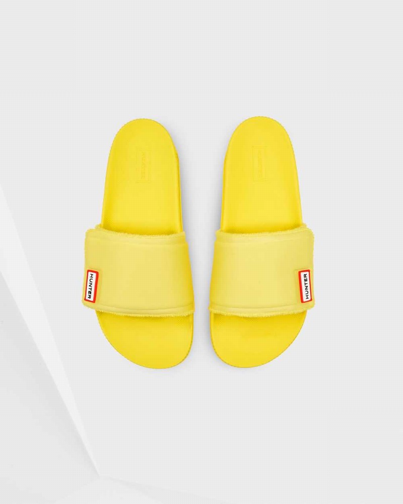Hunter Original Adjustable Women Slides Yellow | 293572509