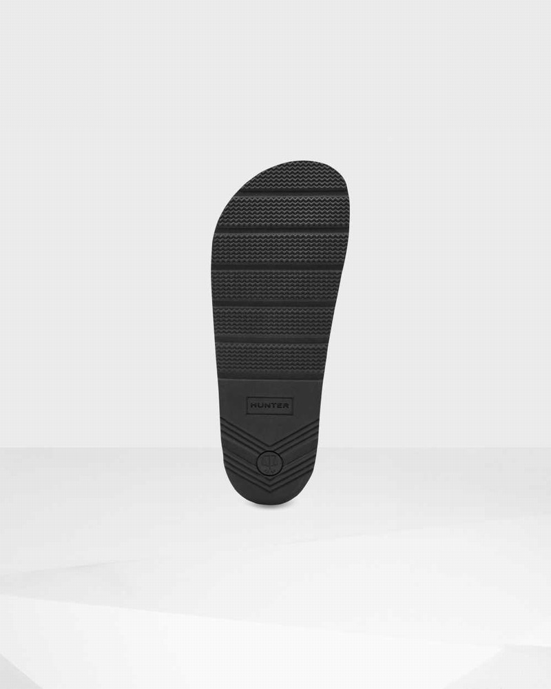Hunter Original Adjustable Women Slides Black | 358093731