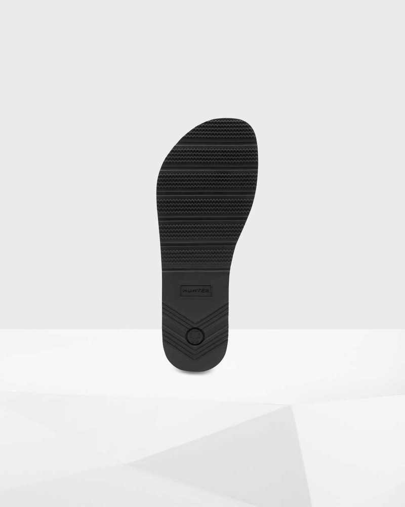 Hunter Original Beach Men Slides Black | 323392790
