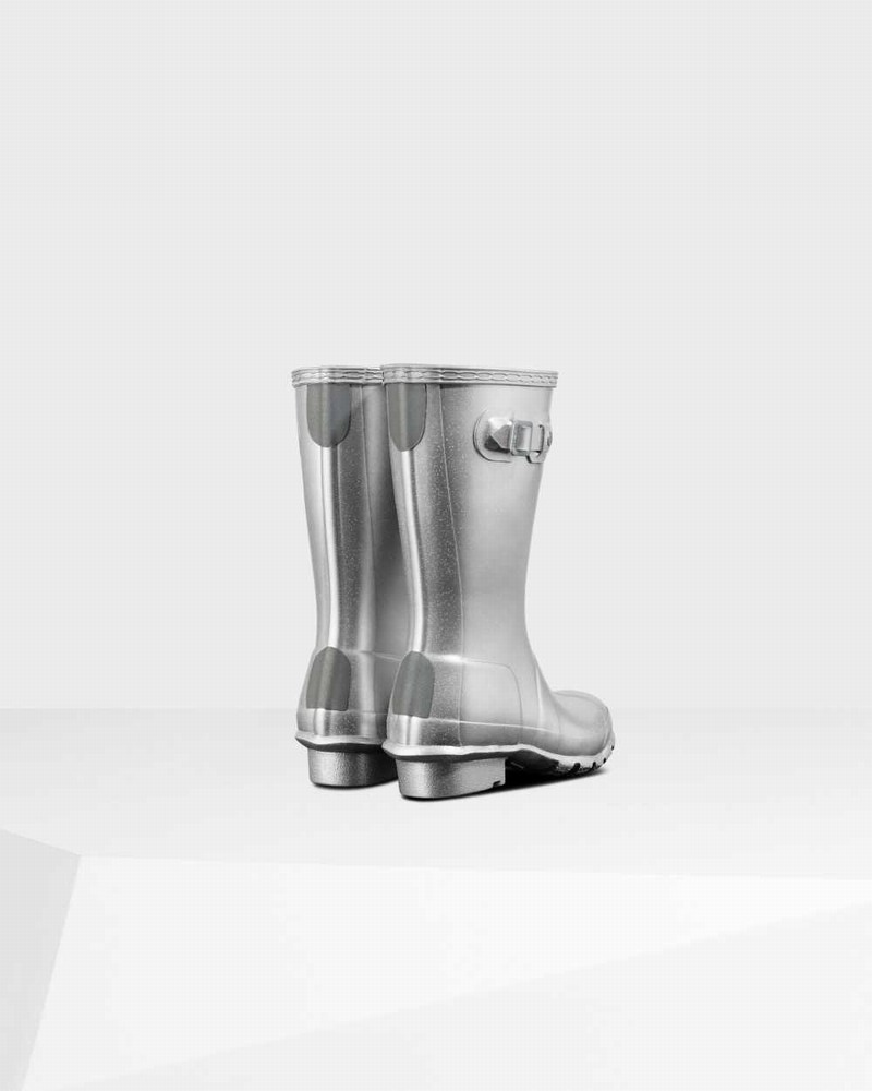 Hunter Original Big Cosmic Kids' Rain Boots Silver | 943140182