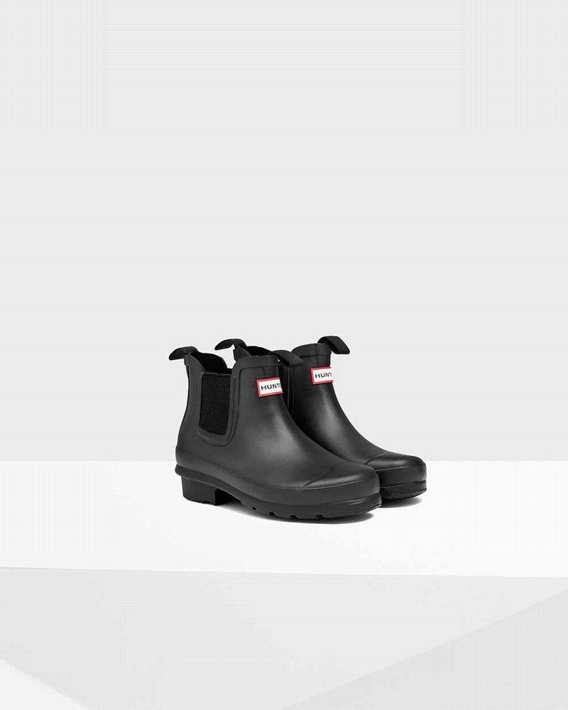 Hunter Original Big Kids' Chelsea Boots Black | 250715321