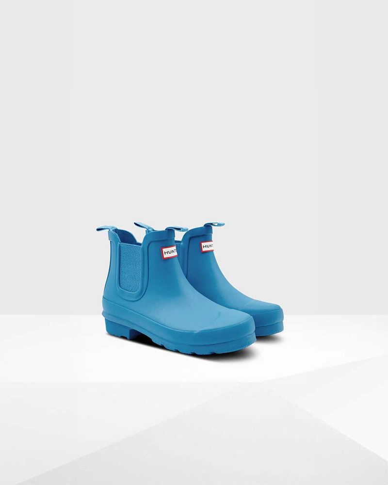 Hunter Original Big Kids' Chelsea Boots Blue | 144293630