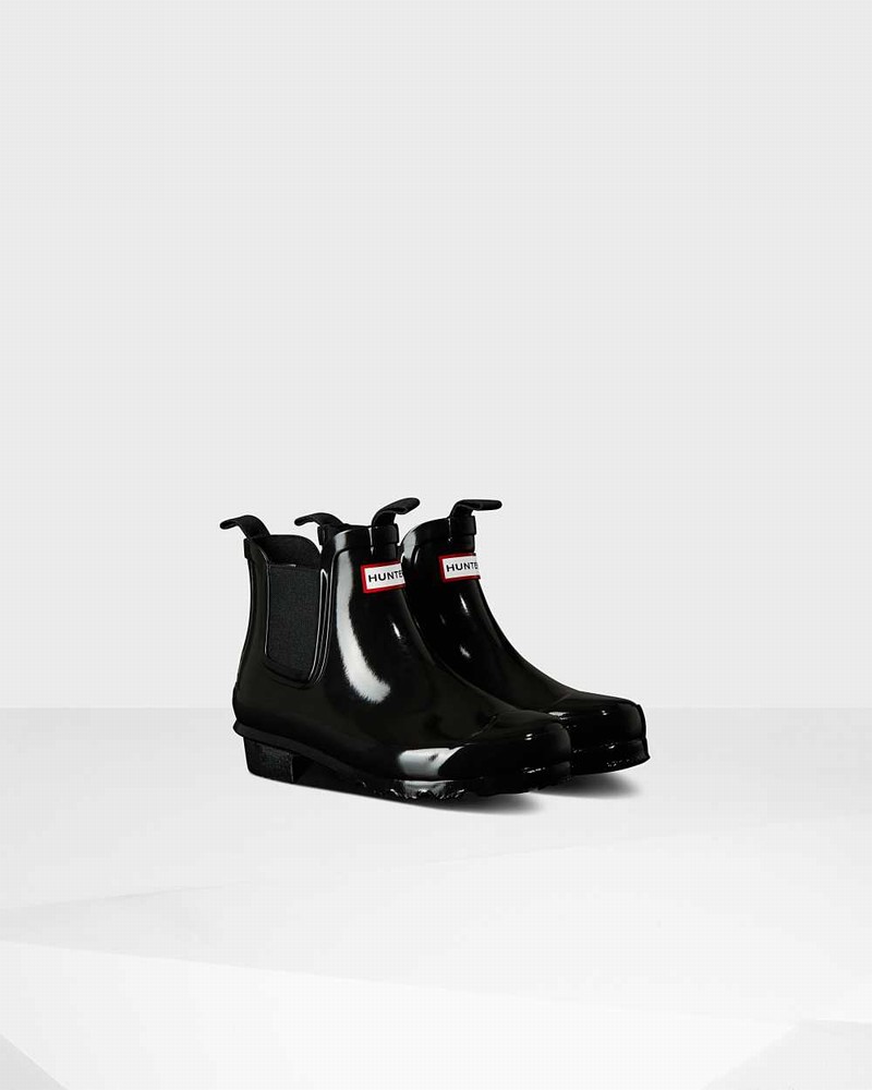 Hunter Original Big Kids' Chelsea Boots Black | 410968745