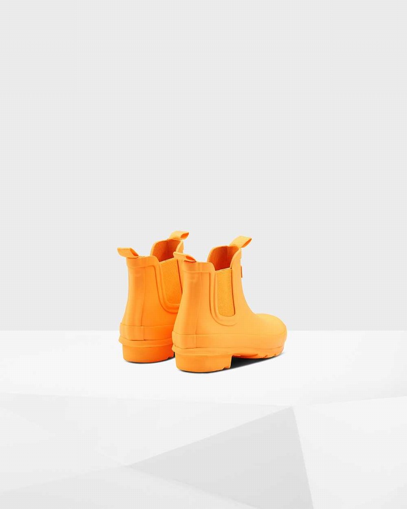Hunter Original Big Kids' Chelsea Boots Orange | 765930340
