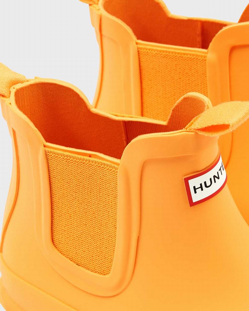 Hunter Original Big Kids' Chelsea Boots Orange | 765930340