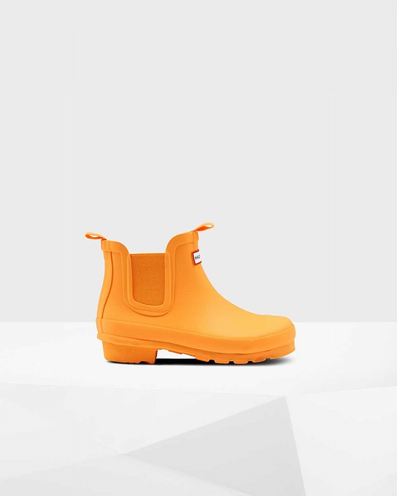 Hunter Original Big Kids\' Chelsea Boots Orange | 765930340