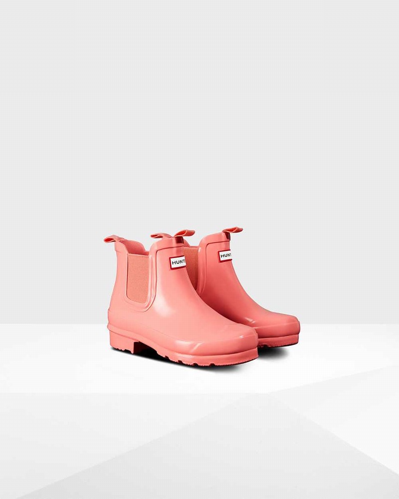 Hunter Original Big Kids' Chelsea Boots Pink | 776024559