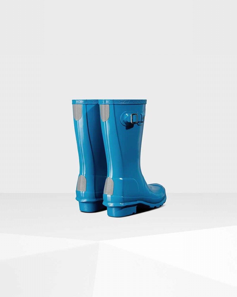 Hunter Original Big Kids' Rain Boots Blue | 832964259