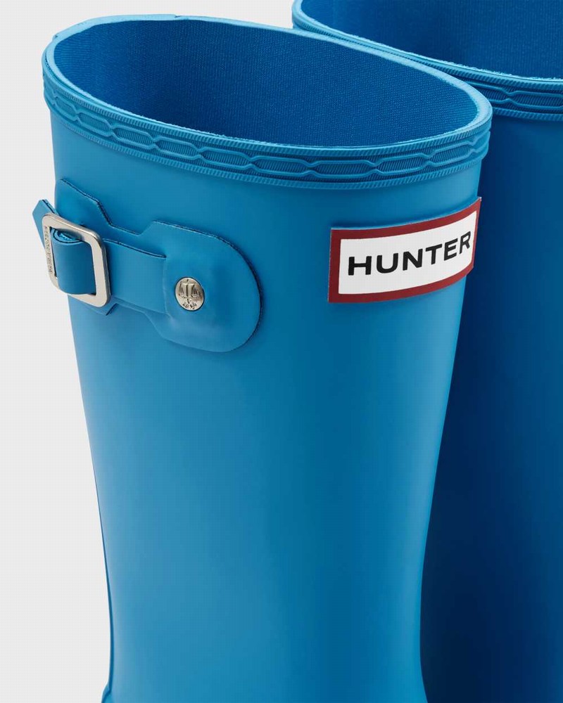 Hunter Original Big Kids' Rain Boots Blue | 481847039