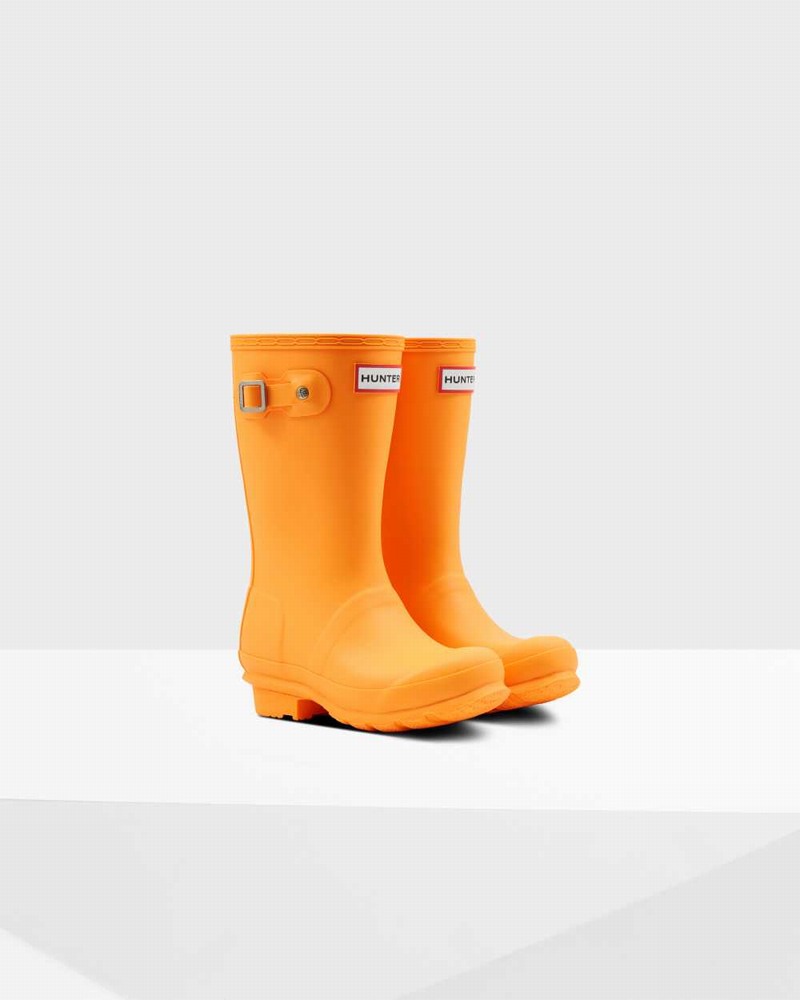 Hunter Original Big Kids' Rain Boots Orange | 440837630
