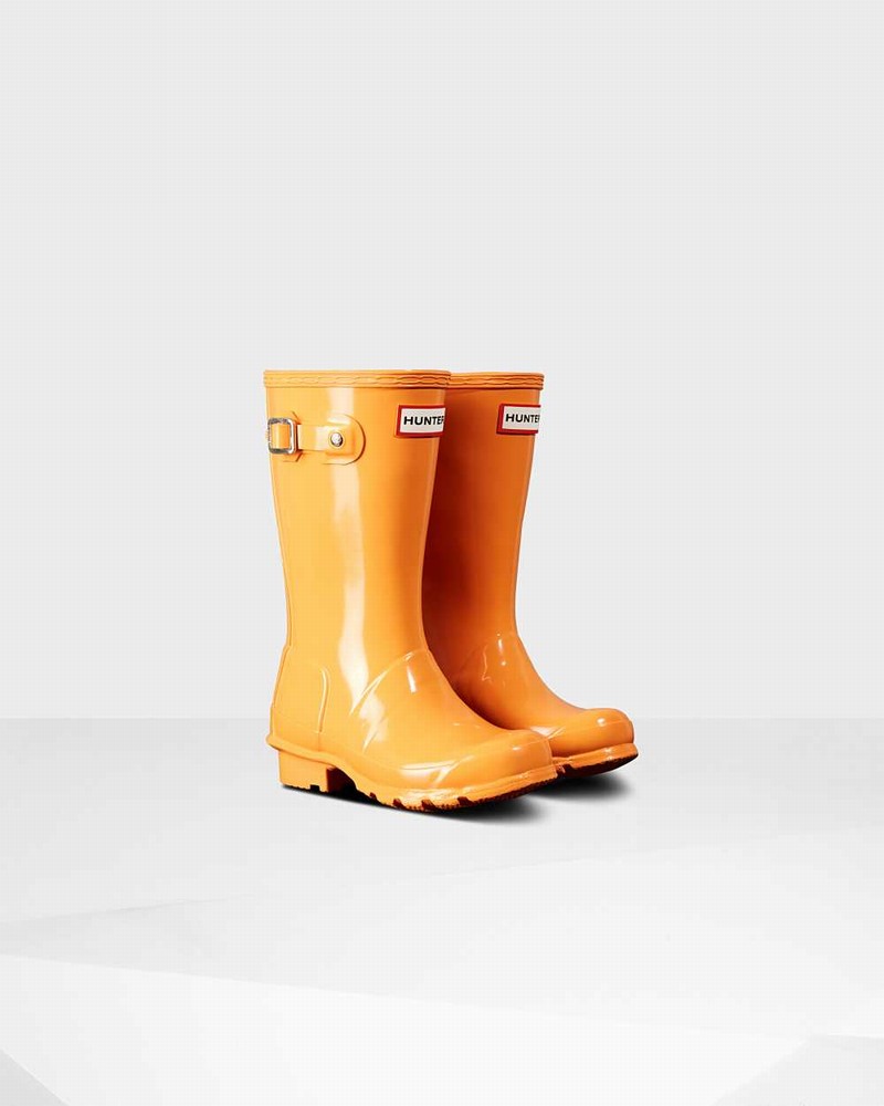 Hunter Original Big Kids' Rain Boots Orange | 793981112