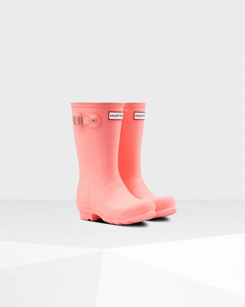 Hunter Original Big Kids' Rain Boots Pink | 252600053