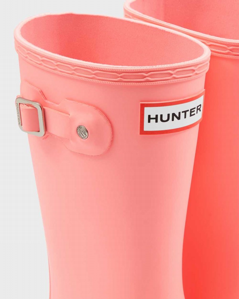Hunter Original Big Kids' Rain Boots Pink | 252600053