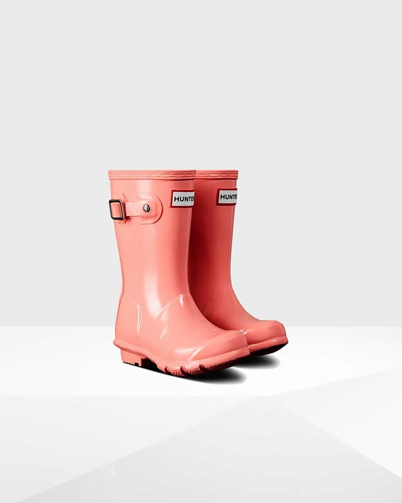 Hunter Original Big Kids' Rain Boots Pink | 501015557