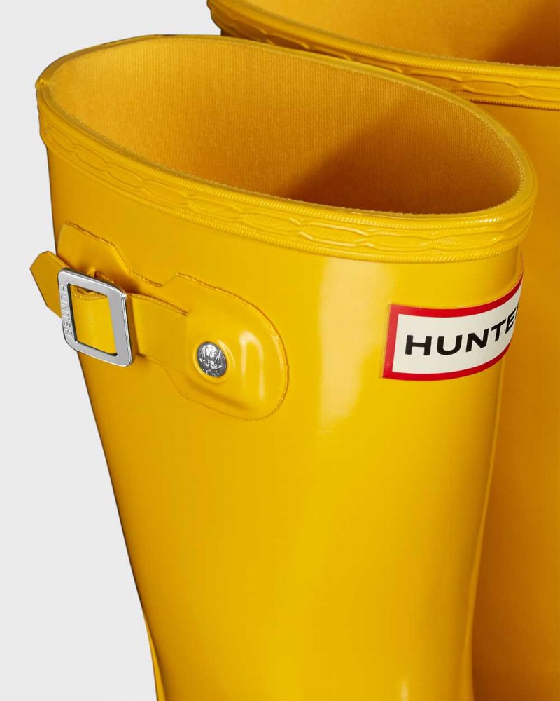Hunter Original Big Kids' Rain Boots Yellow | 710891289