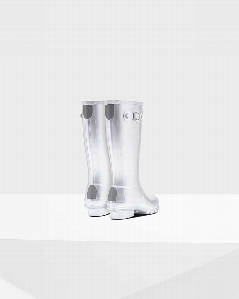 Hunter Original Big Metallic Kids' Rain Boots Silver | 137678685