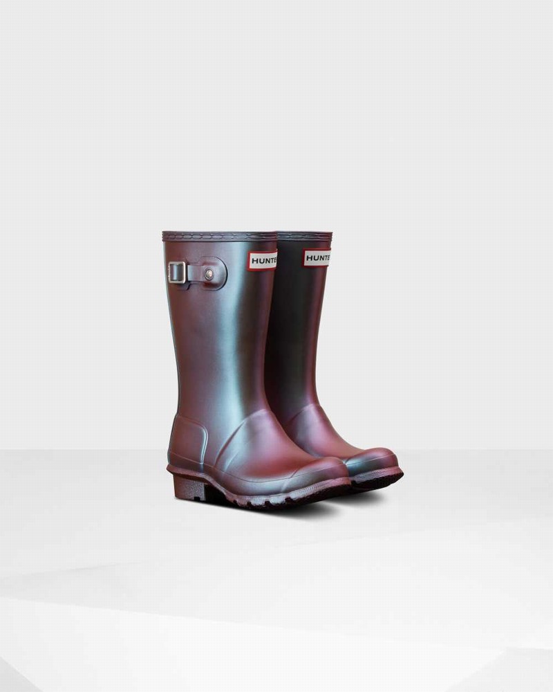 Hunter Original Big Nebula Kids' Rain Boots Blue | 424272250