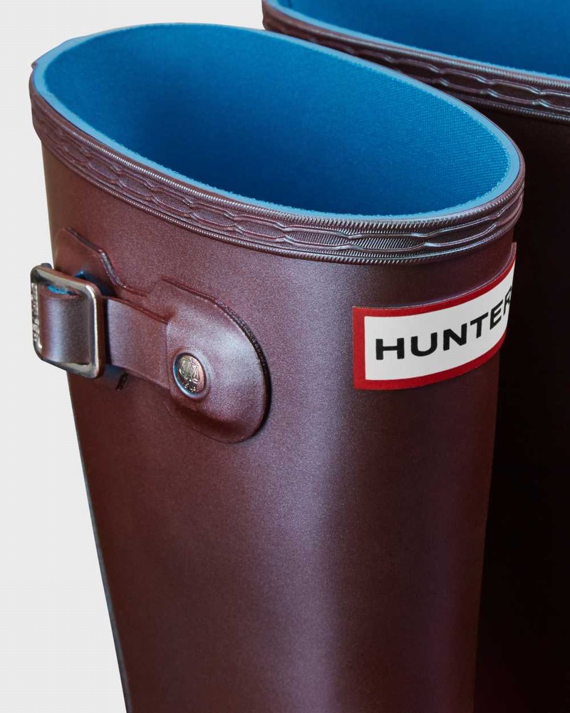 Hunter Original Big Nebula Kids' Rain Boots Blue | 424272250