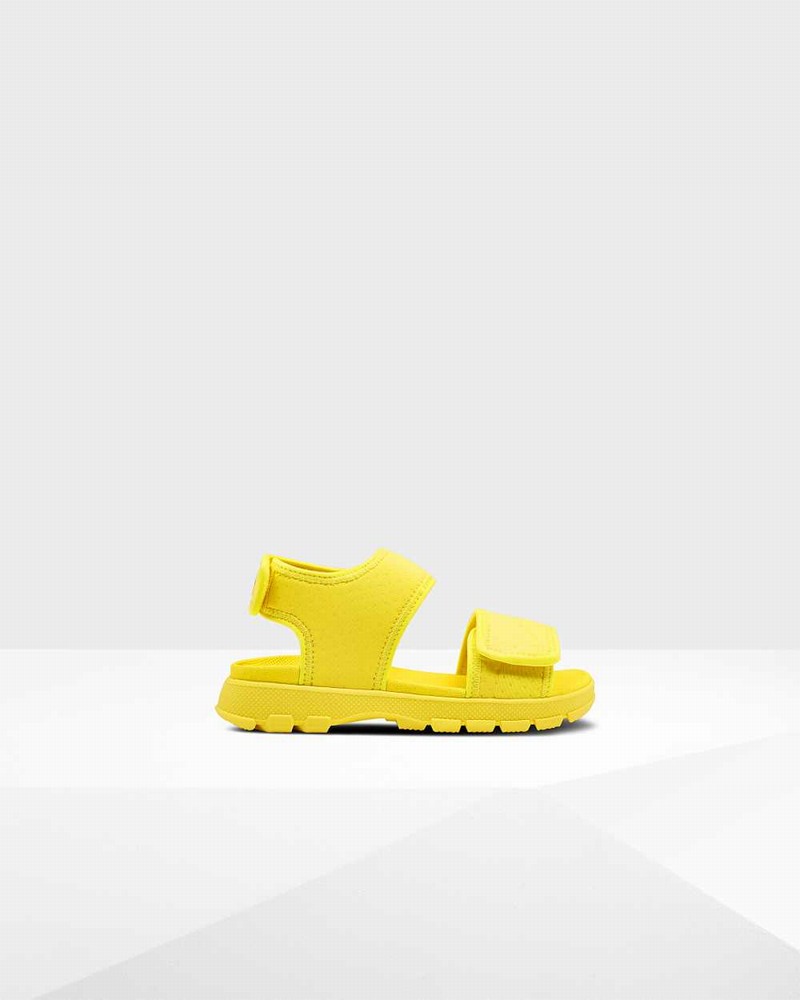 Hunter Original Big Outdoor Walking Kids\' Sandals Yellow | 250325043