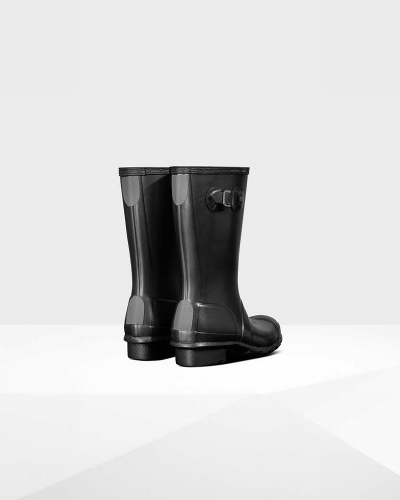 Hunter Original Big Pearlized Kids' Rain Boots Black | 4426714