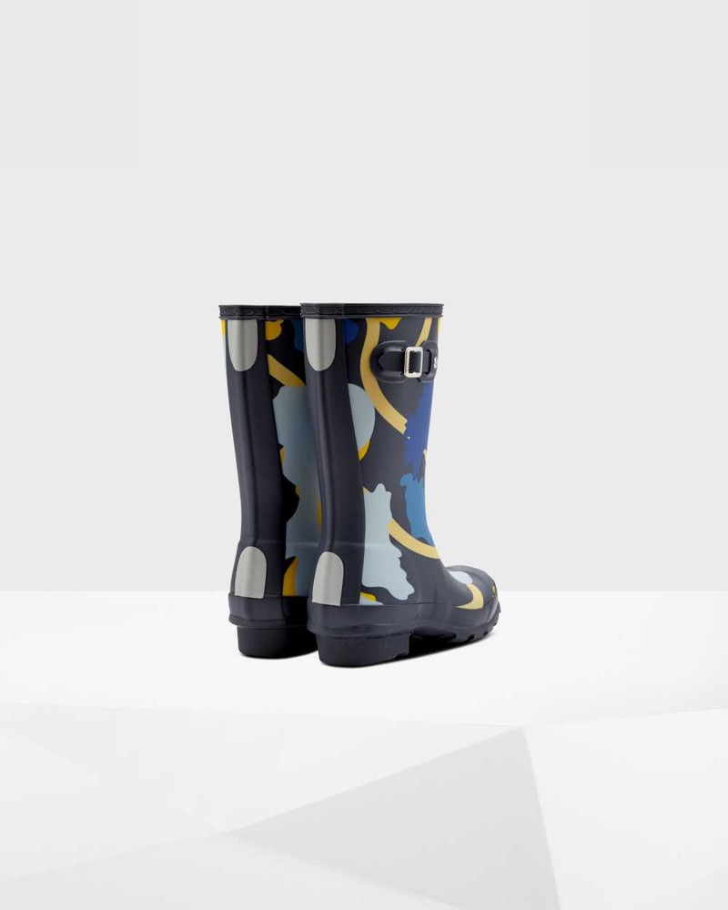 Hunter Original Big Rockpool Camo Kids' Rain Boots Navy | 545130783