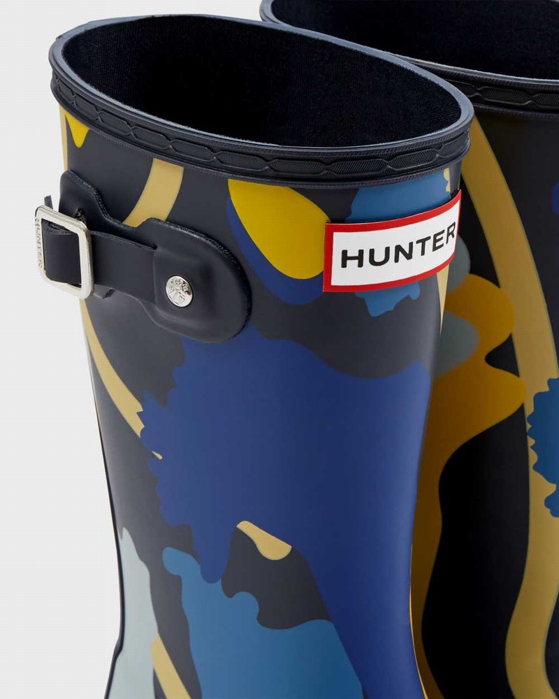 Hunter Original Big Rockpool Camo Kids' Rain Boots Navy | 545130783